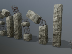 old concrete pole 3Dモデル