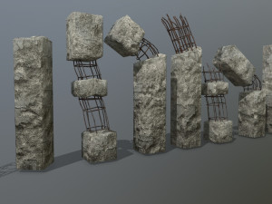 old concrete pole 3Dモデル