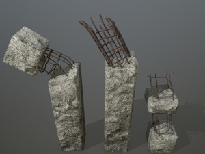 old concrete pole 3Dモデル