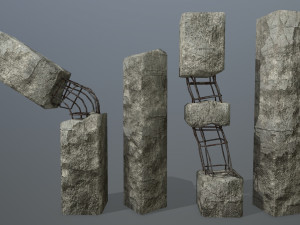 old concrete pole 3Dモデル