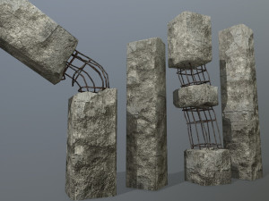 old concrete pole 3Dモデル