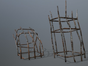old concrete pole 3Dモデル