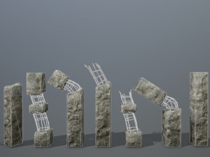 old concrete pole 3Dモデル