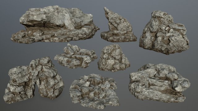 rocks 3D Model .c4d .max .obj .3ds .fbx .stl .blend 