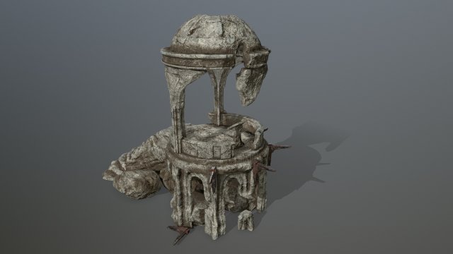 old temple 3D Model .c4d .max .obj .3ds .fbx .stl .blend 