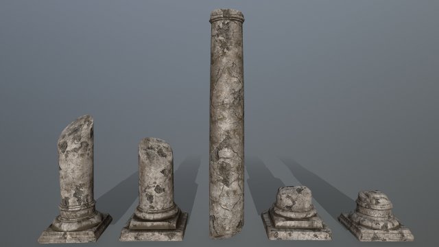 broken column Modelo 3D .c4d .max .obj .3ds .fbx .stl .blend 