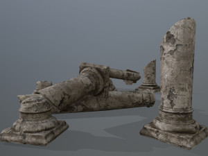 broken column Modelo 3D