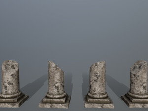 broken column Modelo 3D