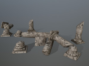 broken column Modelo 3D
