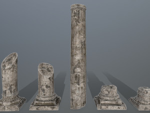 broken column Modelo 3D