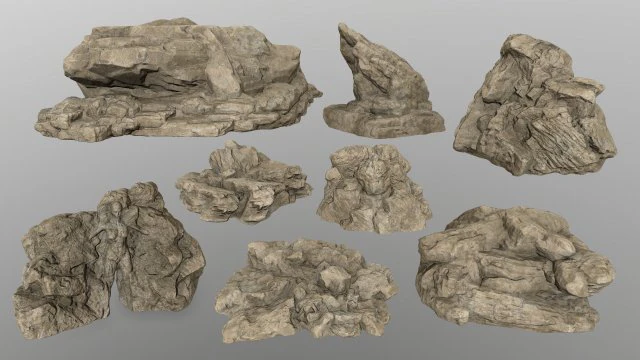 rocks 3D Model .c4d .max .obj .3ds .fbx .stl .blend 