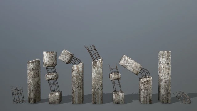 old concrete pole 3D Model .c4d .max .obj .3ds .fbx .stl .blend