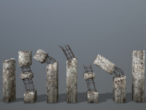 old concrete pole 3D Model