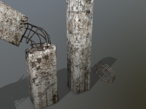 old concrete pole 3D Model