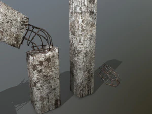 old concrete pole 3D Model