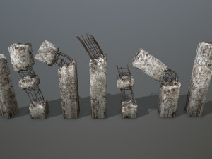 old concrete pole 3D Model