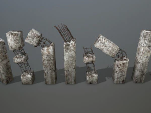 old concrete pole 3D Model