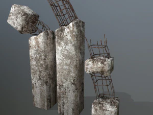 old concrete pole 3D Model