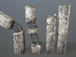 old concrete pole 3D Model