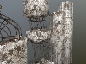 old concrete pole 3D Model