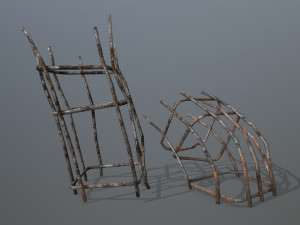 old concrete pole 3D Model