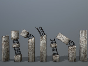 old concrete pole 3D Model