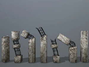 old concrete pole 3D Model