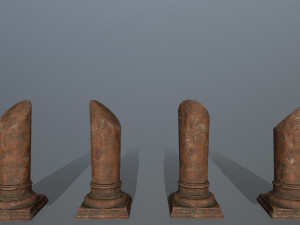 broken column Modello 3D