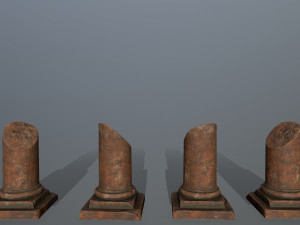broken column Modello 3D