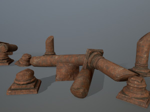 broken column Modello 3D