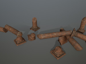 broken column Modello 3D