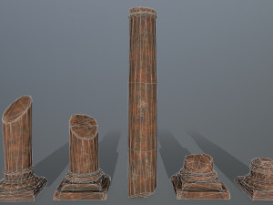 broken column Modello 3D