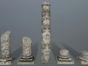 colonna rotta Modello 3D