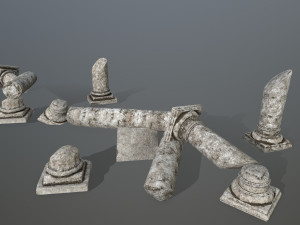 broken column Modelo 3D