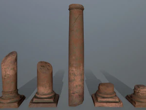 colonna rotta Modello 3D