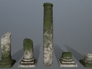 broken pillar 3D मॉडल