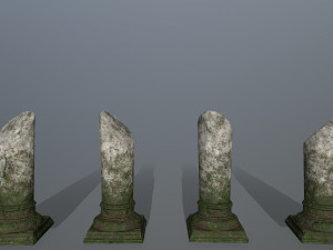 broken pillar 3Dモデル