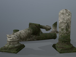 broken pillar 3Dモデル