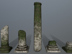 broken pillar 3Dモデル