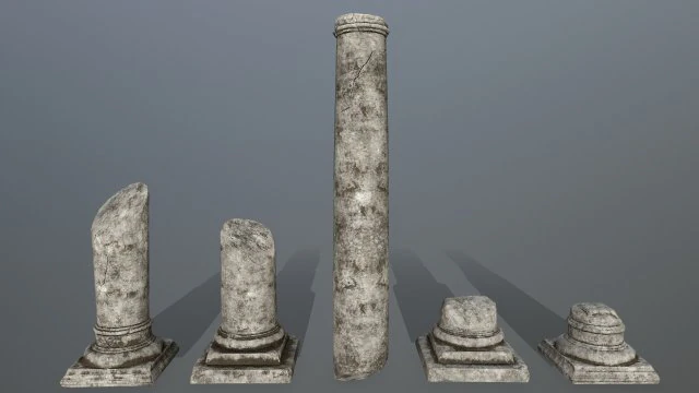 pilastro rotto Modello 3D .c4d .max .obj .3ds .fbx .stl .blend 