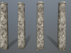 broken pillar Modèle 3D