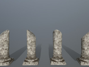 broken pillar Modèle 3D