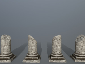 broken pillar Modèle 3D