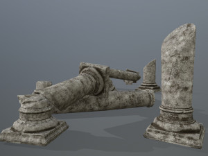 broken pillar Modèle 3D