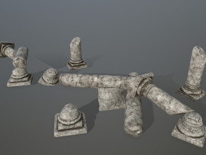 broken pillar Modèle 3D
