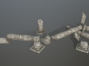 broken pillar Modèle 3D