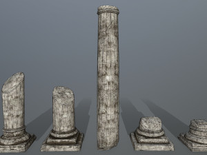 broken pillar Modèle 3D