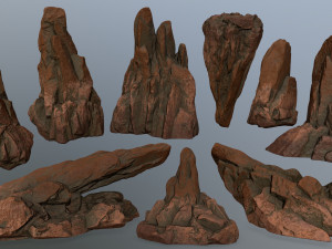 desert rocks Model 3D