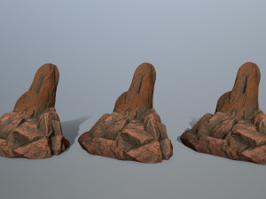 desert rocks Model 3D