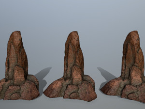 desert rocks Model 3D